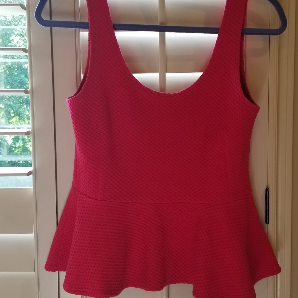 Pink peplum shirt